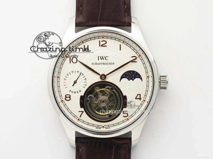 MIROTIME 0207 Compact Portuguese IW545409 RG ZF 1:1 Best Edition White Dial On Brown Leather Strap A 7336